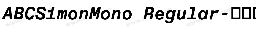 ABCSimonMono Regular字体转换